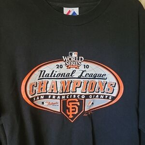 Majestic Black San Francisco Giants Champions Tee